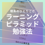 【勉強法】「ラーニングピラミッド」で学習効率を上げる！